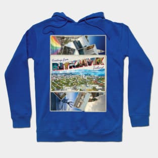 Greetings from Reykjavik in Iceland Vintage style retro souvenir Hoodie